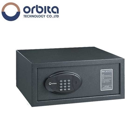 ORBITA Safe box, black color, With Audit Trail; Openguest password /master code/override key; Steel thickne OTC-OBT-2043MB